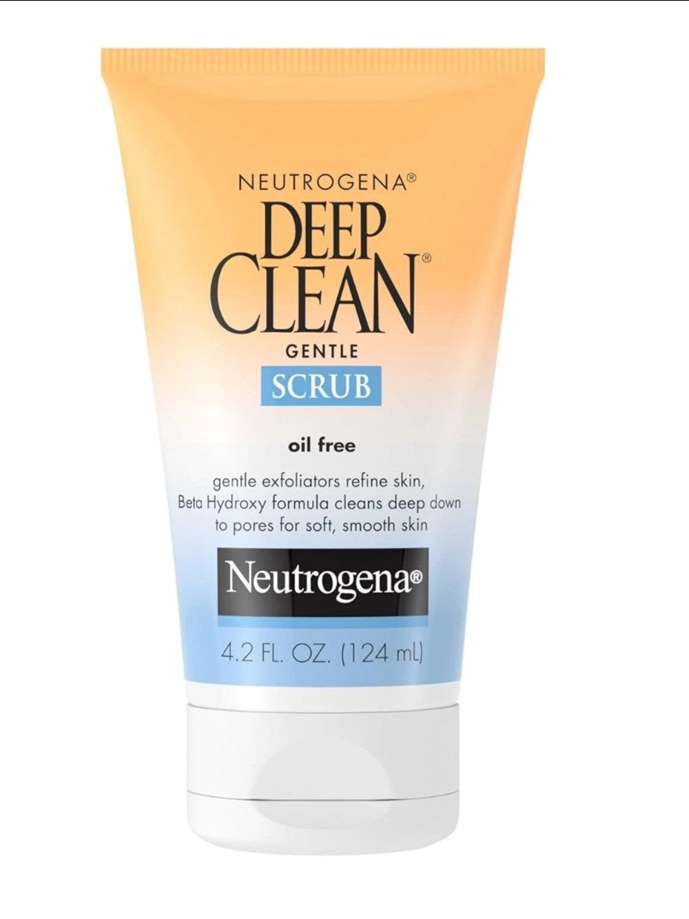 Neutrogena Deep Clean Gentle Scrub — Orange Gradient & Light Blue